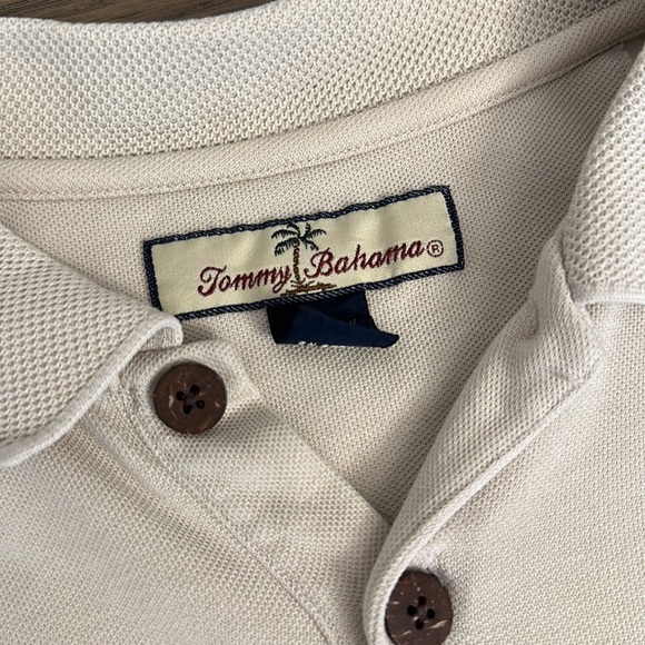 TOMMY BAHAMA Classic Cream Polo Shirt - Picture 3 of 4